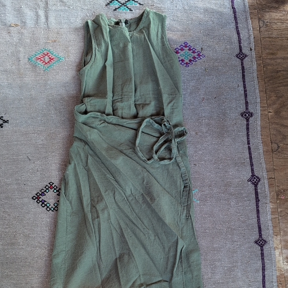 Bali Sage Green Midi Dress
